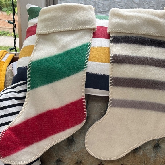 100% WOOL HBC STERLING STRIPES Christmas Stocking. Like NEW! - Picture 6 of 7